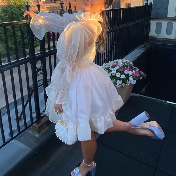 Handmade, short/mini wedding dress.  Worn once. Perfect condition! - Picture 3 of 3